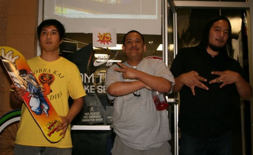 PJ 1st Place ($100.00 & WWrkshp Ryu Deck), Frank P. 2nd Place ($30.00)& Eric M. 3rd Place ($20.00)