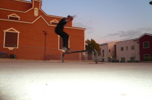 p1070273 Me doing a Smithgrind on my flatbar. Photo: Christian Flores
