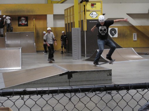 Andrew Sprigle gettin' busy on the box.