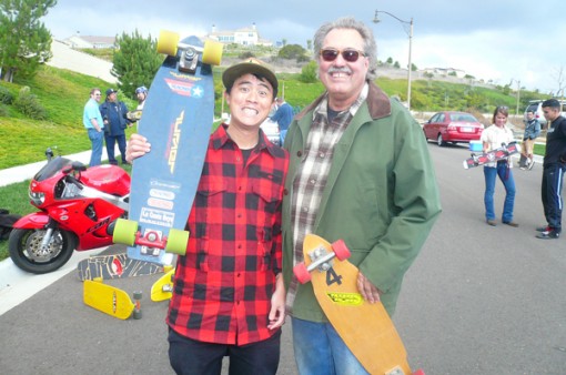 Me & Larry Balma founder of TransWorld Skateboarding Magazine, Tracker & Orion Trucks.